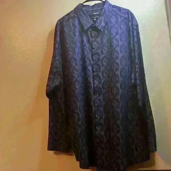 Murano Other - Murano vintage men's shirt Dark blue and silver.
